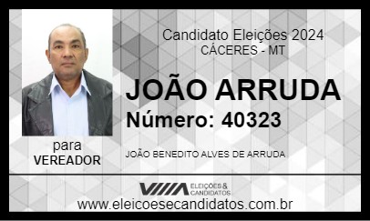 Candidato JOÃO ARRUDA 2024 - CÁCERES - Eleições