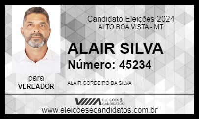 Candidato ALAIR SILVA 2024 - ALTO BOA VISTA - Eleições