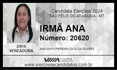 Candidato IRMÃ ANA 2024 - SÃO FÉLIX DO ARAGUAIA - Eleições