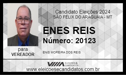 Candidato ENES REIS 2024 - SÃO FÉLIX DO ARAGUAIA - Eleições