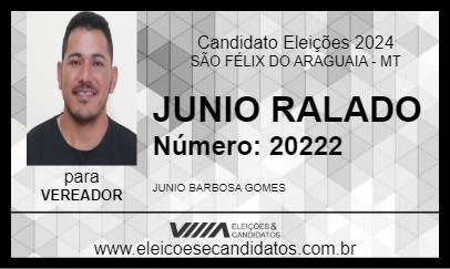 Candidato JUNIO RALADO 2024 - SÃO FÉLIX DO ARAGUAIA - Eleições