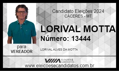 Candidato LORIVAL MOTTA 2024 - CÁCERES - Eleições