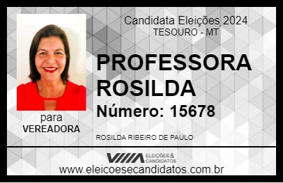 Candidato PROFESSORA ROSILDA 2024 - TESOURO - Eleições