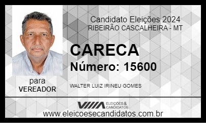 Candidato CARECA 2024 - RIBEIRÃO CASCALHEIRA - Eleições