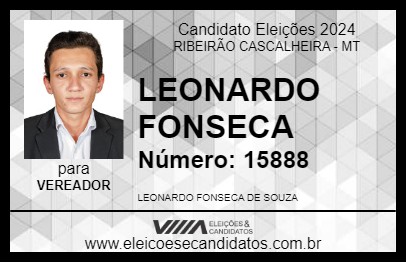 Candidato LEONARDO FONSECA 2024 - RIBEIRÃO CASCALHEIRA - Eleições