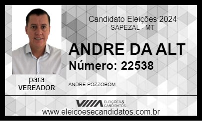 Candidato ANDRE DA ALT 2024 - SAPEZAL - Eleições