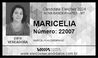 Candidato MARICELIA 2024 - NOVA BANDEIRANTES - Eleições