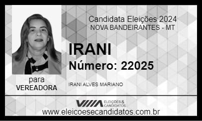 Candidato IRANI 2024 - NOVA BANDEIRANTES - Eleições