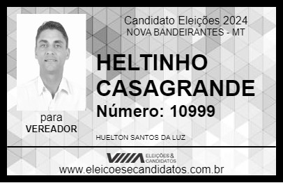 Candidato HELTINHO CASAGRANDE 2024 - NOVA BANDEIRANTES - Eleições