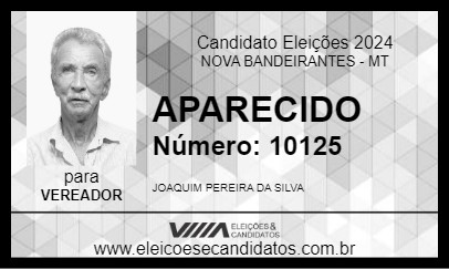 Candidato APARECIDO 2024 - NOVA BANDEIRANTES - Eleições