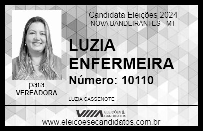 Candidato LUZIA ENFERMEIRA 2024 - NOVA BANDEIRANTES - Eleições