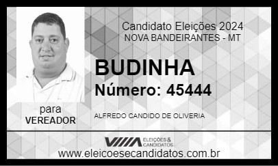 Candidato BUDINHA 2024 - NOVA BANDEIRANTES - Eleições