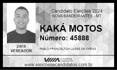 Candidato KAKÁ MOTOS 2024 - NOVA BANDEIRANTES - Eleições