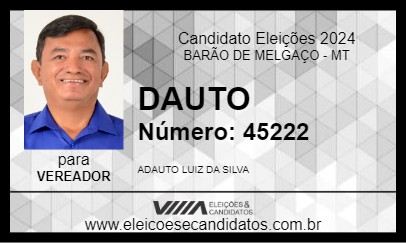 Candidato DAUTO 2024 - BARÃO DE MELGAÇO - Eleições