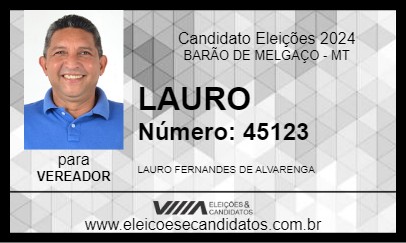 Candidato LAURO 2024 - BARÃO DE MELGAÇO - Eleições