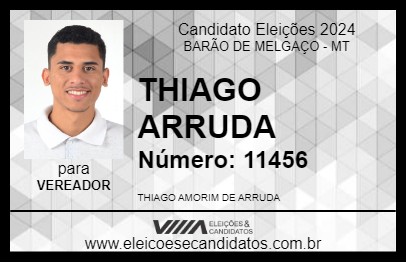 Candidato THIAGO ARRUDA 2024 - BARÃO DE MELGAÇO - Eleições