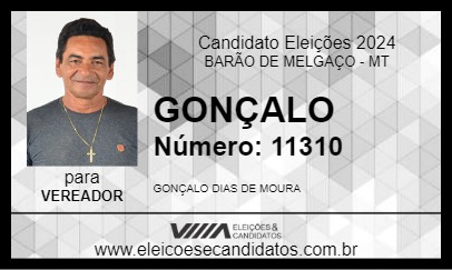 Candidato GONÇALO CORO 2024 - BARÃO DE MELGAÇO - Eleições