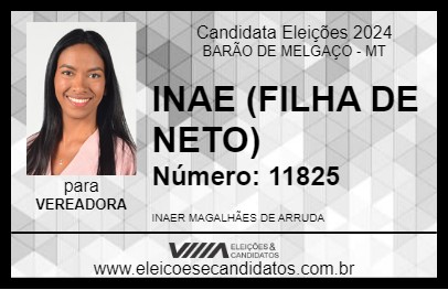 Candidato INAE (FILHA DE NETO) 2024 - BARÃO DE MELGAÇO - Eleições