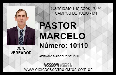 Candidato PASTOR MARCELO 2024 - CAMPOS DE JÚLIO - Eleições