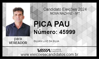 Candidato PICA PAU 2024 - NOVA NAZARÉ - Eleições