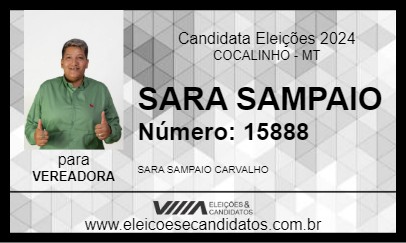 Candidato SARA SAMPAIO 2024 - COCALINHO - Eleições