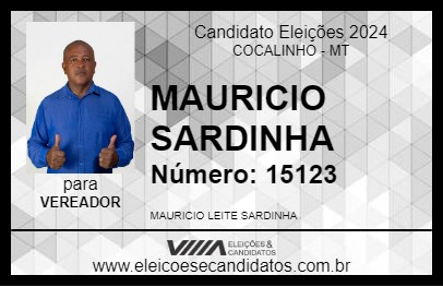 Candidato MAURICIO SARDINHA 2024 - COCALINHO - Eleições