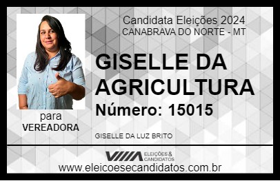 Candidato GISELLE DA AGRICULTURA 2024 - CANABRAVA DO NORTE - Eleições