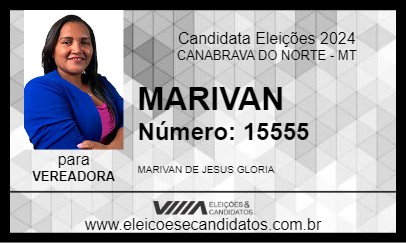 Candidato MARIVAN 2024 - CANABRAVA DO NORTE - Eleições