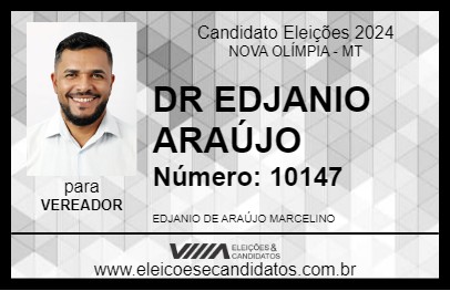 Candidato DR EDJANIO ARAÚJO 2024 - NOVA OLÍMPIA - Eleições