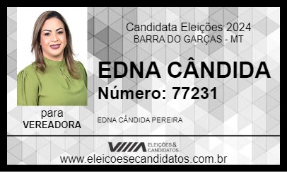 Candidato EDNA CÂNDIDA 2024 - BARRA DO GARÇAS - Eleições