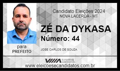 Candidato ZÉ DA DYKASA 2024 - NOVA LACERDA - Eleições