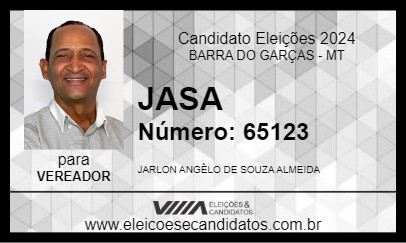 Candidato JASA 2024 - BARRA DO GARÇAS - Eleições