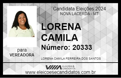 Candidato LORENA CAMILA 2024 - NOVA LACERDA - Eleições