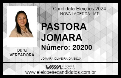 Candidato PASTORA JOMARA 2024 - NOVA LACERDA - Eleições