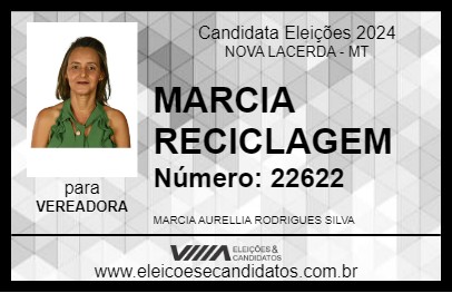 Candidato MARCIA RECICLAGEM 2024 - NOVA LACERDA - Eleições