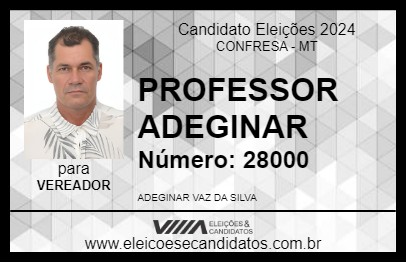 Candidato PROFESSOR ADEGINAR 2024 - CONFRESA - Eleições