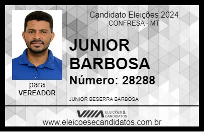 Candidato JUNIOR BARBOSA 2024 - CONFRESA - Eleições