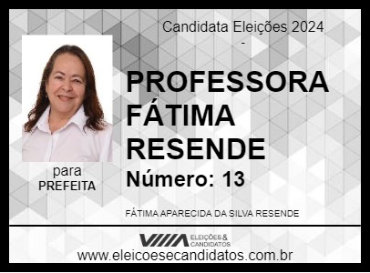 Candidato PROFESSORA FÁTIMA RESENDE 2024 - BARRA DO GARÇAS - Eleições