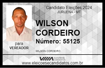 Candidato WILSON CORDEIRO 2024 - JURUENA - Eleições