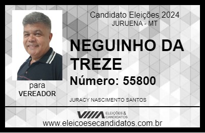 Candidato NEGUINHO DA TREZE 2024 - JURUENA - Eleições