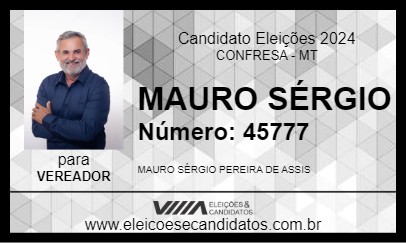 Candidato MAURO SÉRGIO 2024 - CONFRESA - Eleições