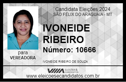 Candidato IVONEIDE RIBEIRO 2024 - SÃO FÉLIX DO ARAGUAIA - Eleições