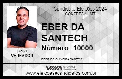 Candidato EBER DAS CÂMARAS 2024 - CONFRESA - Eleições