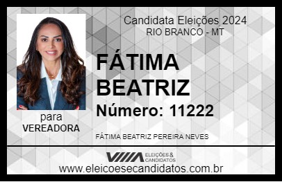 Candidato FÁTIMA BEATRIZ 2024 - RIO BRANCO - Eleições