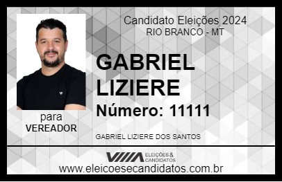 Candidato GABRIEL LIZIERE 2024 - RIO BRANCO - Eleições