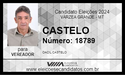 Candidato CASTELO 2024 - VÁRZEA GRANDE - Eleições