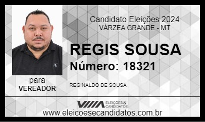 Candidato REGIS SOUSA 2024 - VÁRZEA GRANDE - Eleições