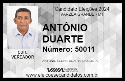 Candidato ANTÔNIO DUARTE 2024 - VÁRZEA GRANDE - Eleições