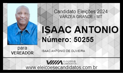 Candidato ISAAC ANTONIO  2024 - VÁRZEA GRANDE - Eleições