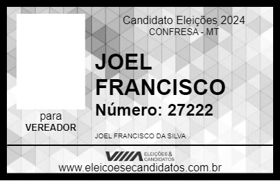 Candidato JOEL FRANCISCO 2024 - CONFRESA - Eleições